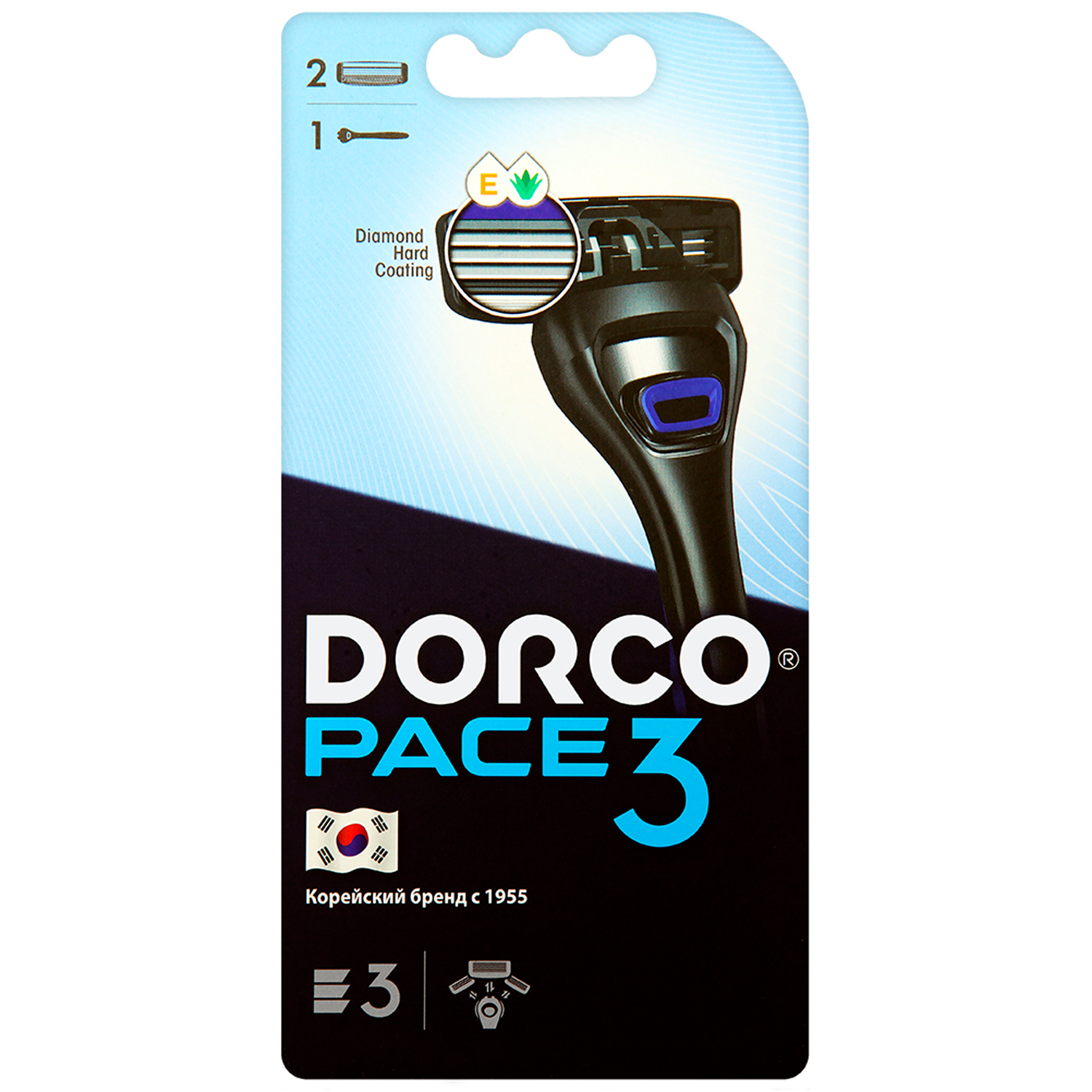 DORCO PACE3 (станок + 2 сменные кассеты)