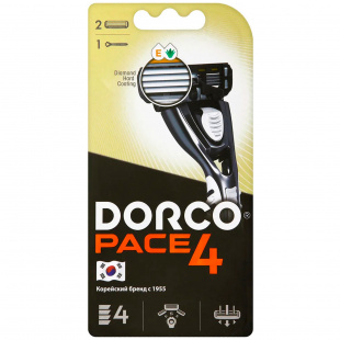 DORCO PACE4 (станок + 2 сменные кассеты)