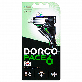 DORCO PACE6 (станок + 2 сменные кассеты)
